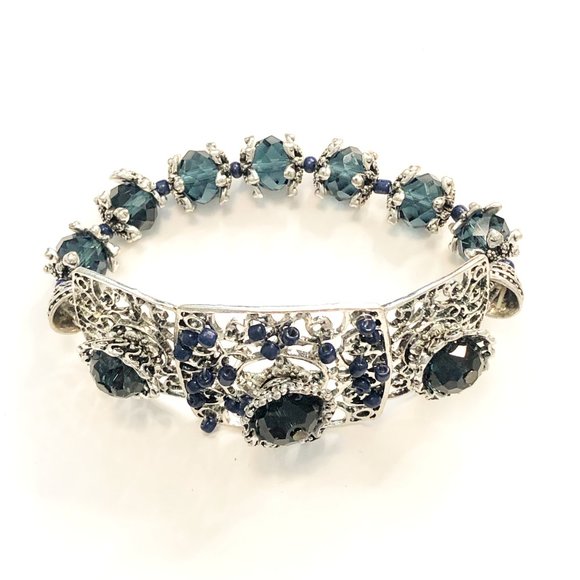 Blue Skieflower Silver Bracelet - Picture 3 of 5